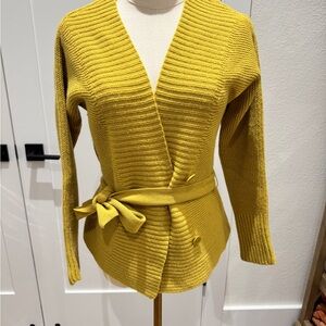 MaxMara Mustard Yellow Knit Cardigan